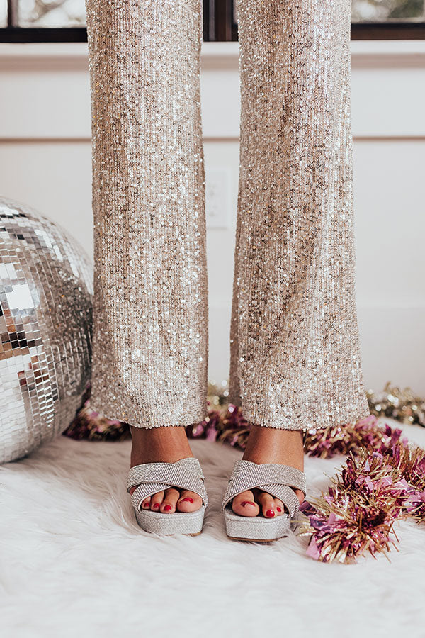 The Forma Rhinestone Heel In Silver