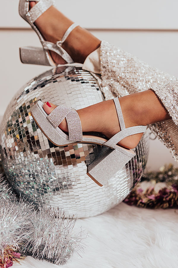 The Forma Rhinestone Heel In Silver