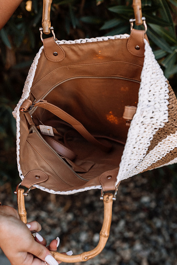 Ora Beach Woven Tote in Tan