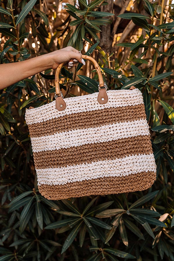 Ora Beach Woven Tote in Tan
