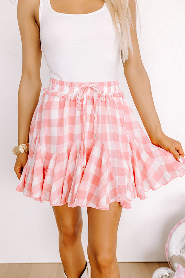 Pining Away Skort In Pink