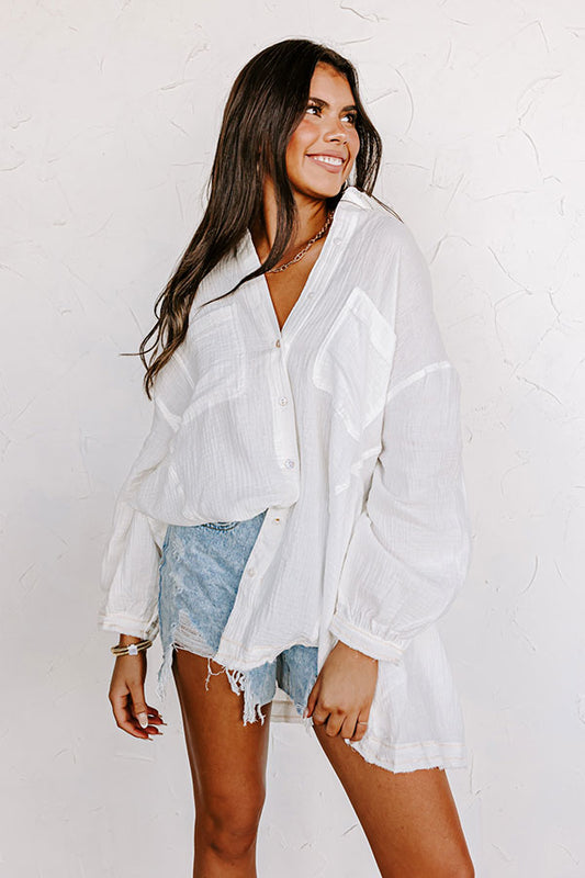 Standing On The Pier Button Up Top