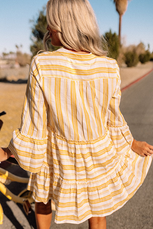 Florida Bound Shift Dress In Marigold