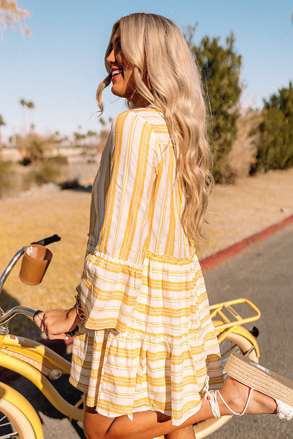 Florida Bound Shift Dress In Marigold