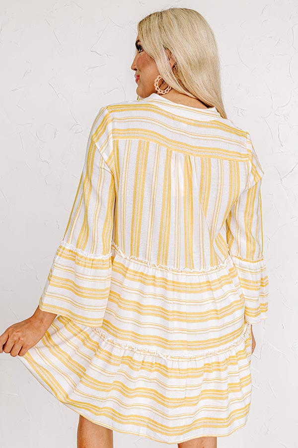 Florida Bound Shift Dress In Marigold