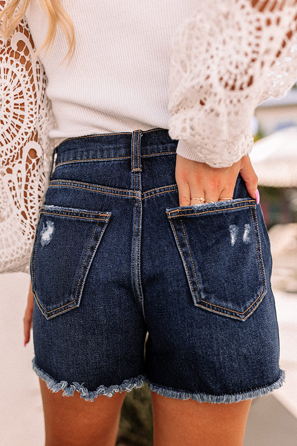 The Avette High Waist Distressed Shorts