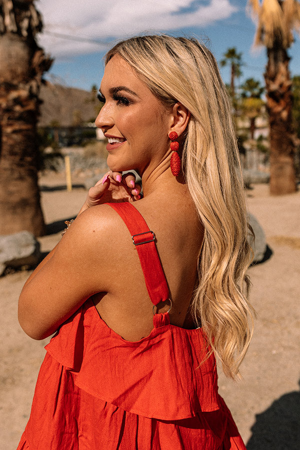 Belong To You Earrings In Crimson