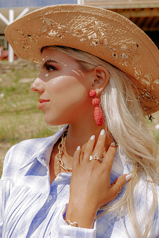 Belong To You Earrings In Crimson