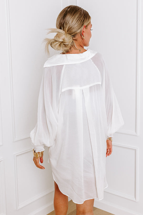 Class And Charm Button Up Top in Ivory