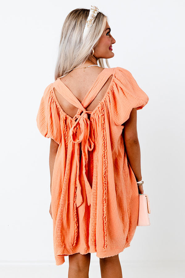 California Casa Shift Dress In Peach