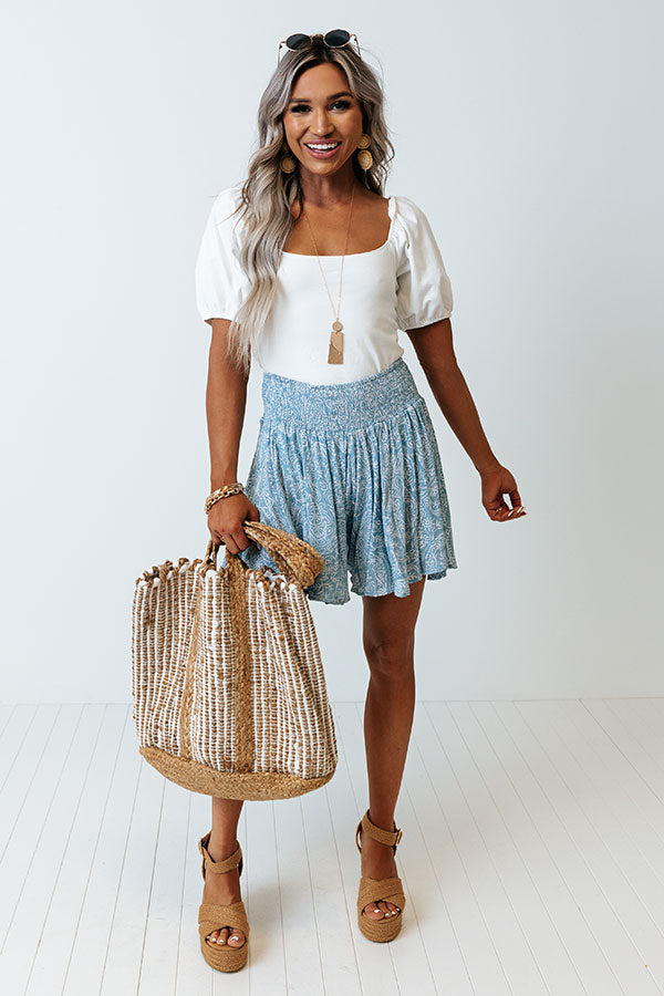 California Cabana Shorts in Sky Blue