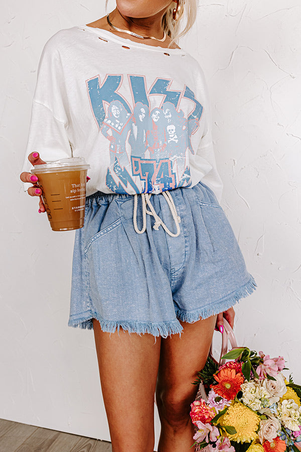 The Ashby High Waist Shorts in Light Wash