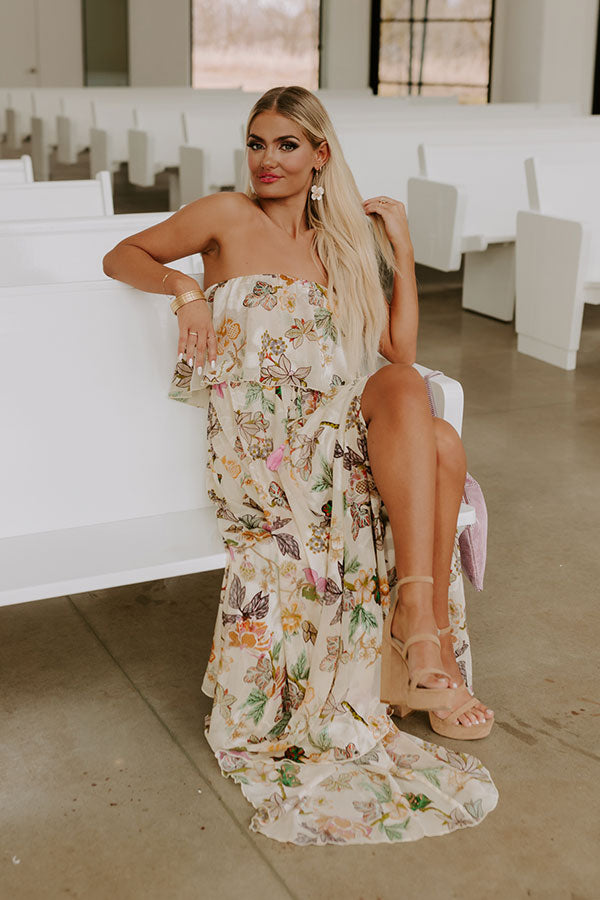 Seashells In Seychelles Floral Maxi