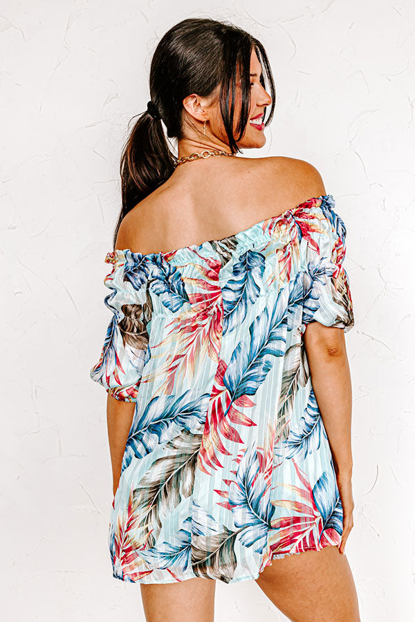 Made For Merriment Floral Shift Top in Limpet Shell