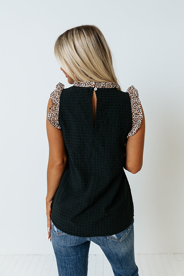 New Timezone Shift Top In Black