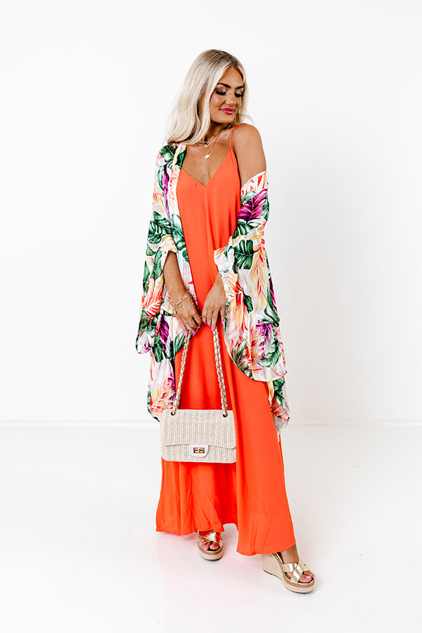 Easy On Me Maxi In Dark Tangerine