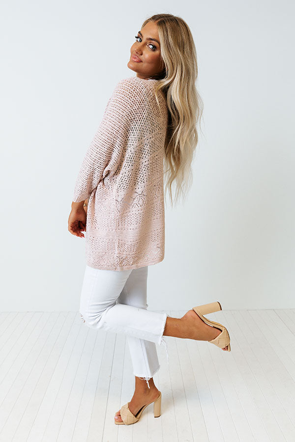 Keep At Bay Knit Cardigan In Blush