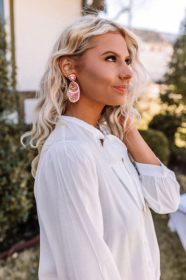 Easter Egg Beaded Earrings