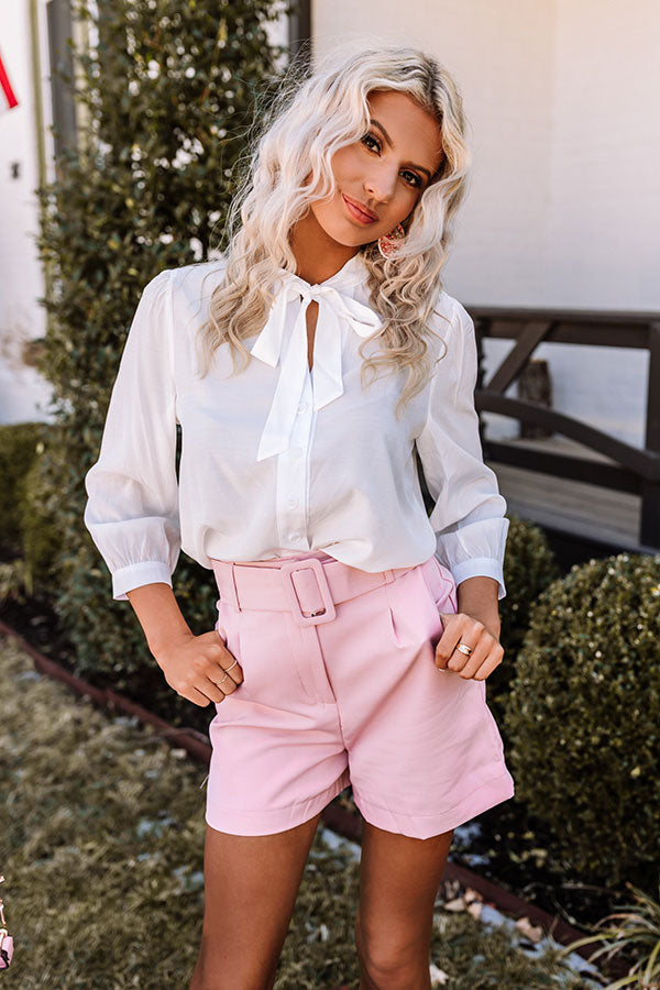 Spring Fling Shift Top In White