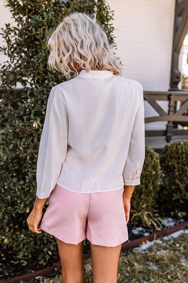 Spring Fling Shift Top In White