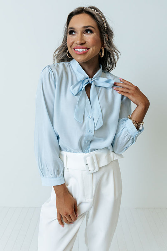 Spring Fling Shift Top In Sky Blue