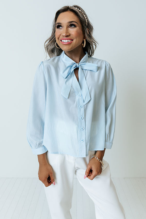 Spring Fling Shift Top In Sky Blue