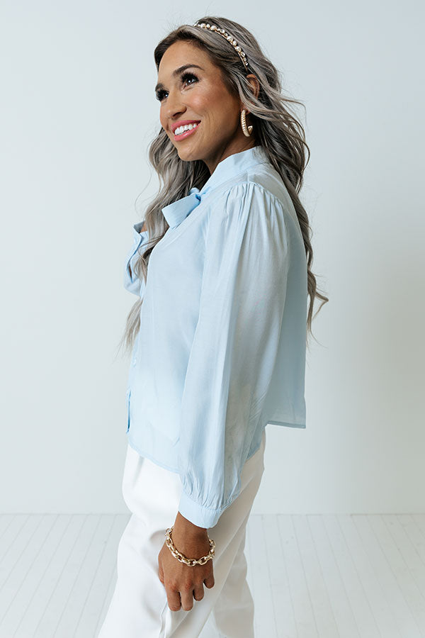 Spring Fling Shift Top In Sky Blue