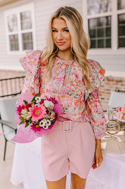 Pastries In Paris High Waist Shorts