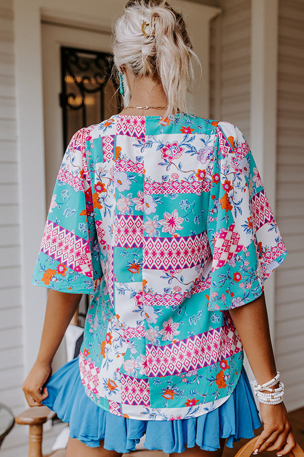 Just A Dip Floral Shift Top