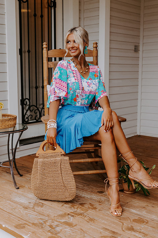 Just A Dip Floral Shift Top