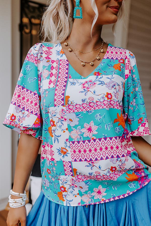 Just A Dip Floral Shift Top