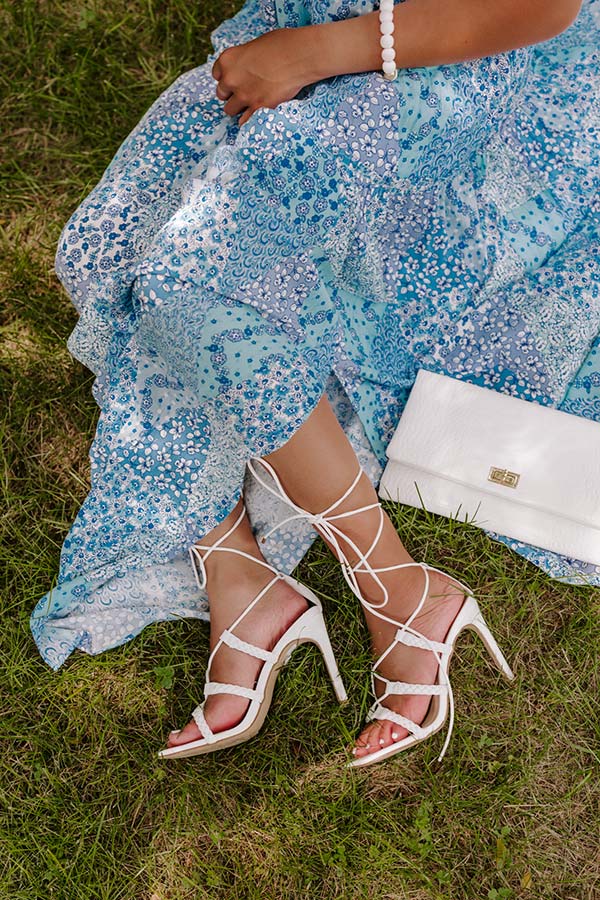 The Frampton Faux Leather Lace Up Heel