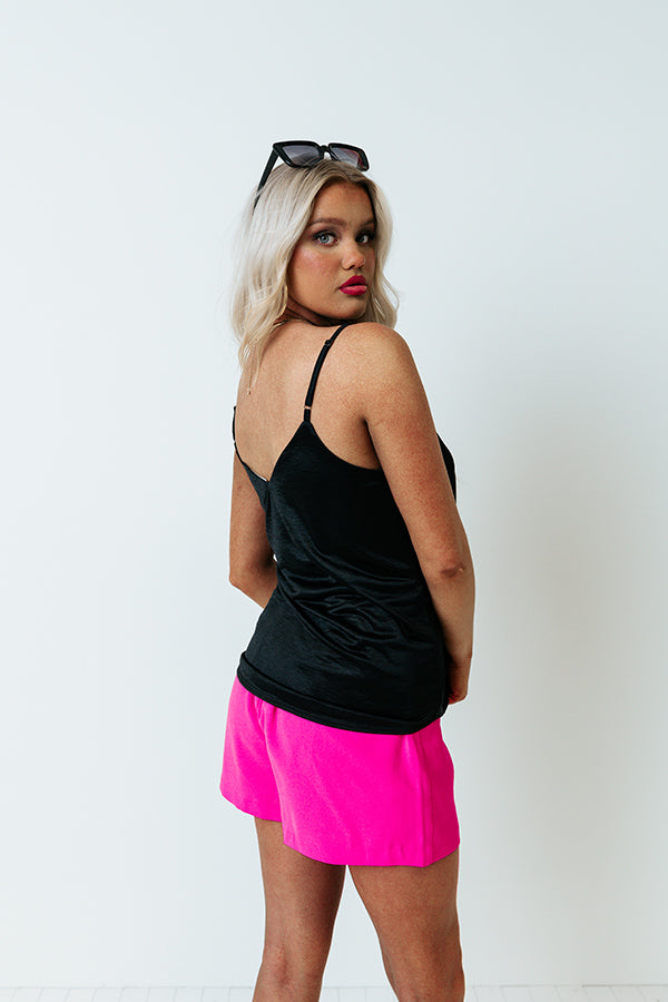 Stylish Vibes Shift Tank in Black