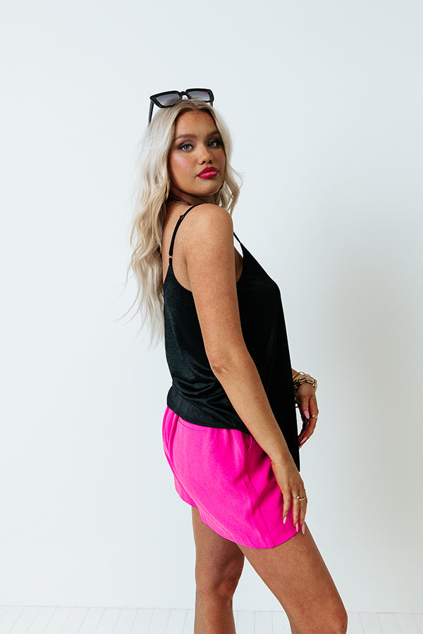 Stylish Vibes Shift Tank in Black