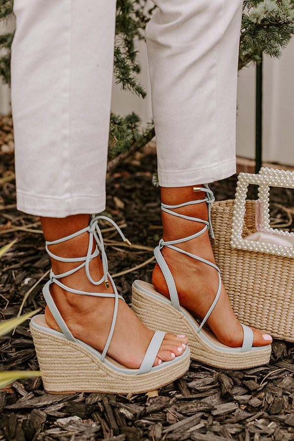 The Wenden Lace Up Wedge In Limpet Shell