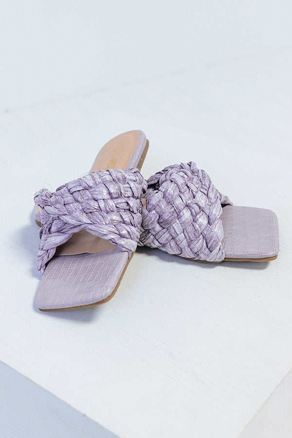 The Ellaway Woven Sandal In Lavender