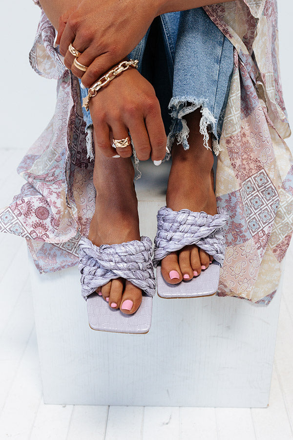 The Ellaway Woven Sandal In Lavender