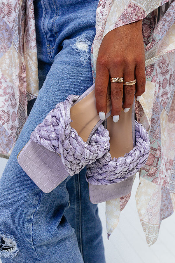 The Ellaway Woven Sandal In Lavender