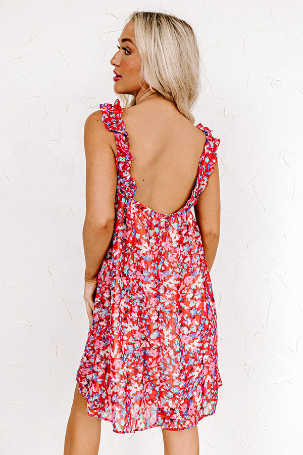 Stick Around Floral Shift Dress