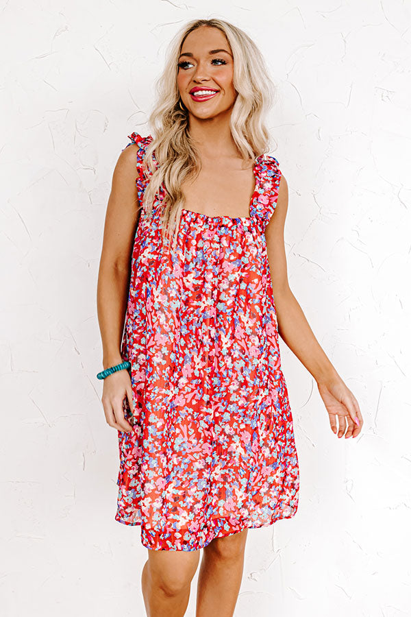 Stick Around Floral Shift Dress