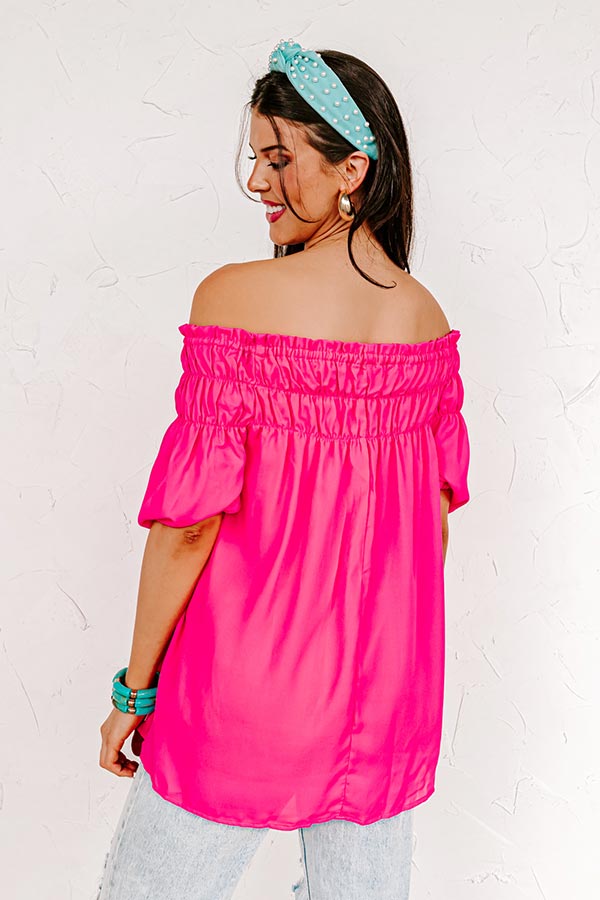 Made For Merriment Shift Top in Hot Pink