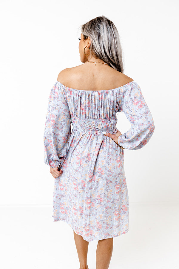 Fresh Blossoms Off Shoulder Dress