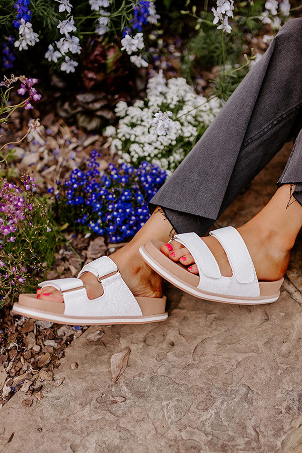 The Kanan Faux Leather Sandal In Ivory