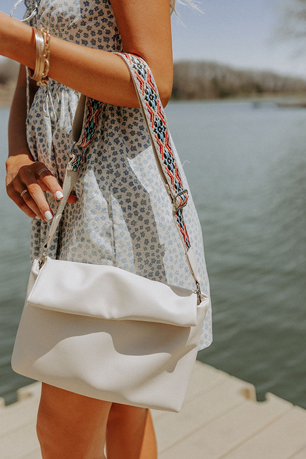 Show You Around Faux Leather Crossbody In Stone