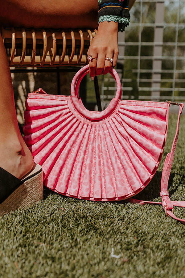 Leopard Chic Faux Leather Tote In Pink