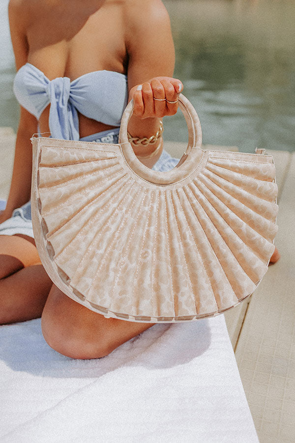 Leopard Chic Faux Leather Tote In Champagne