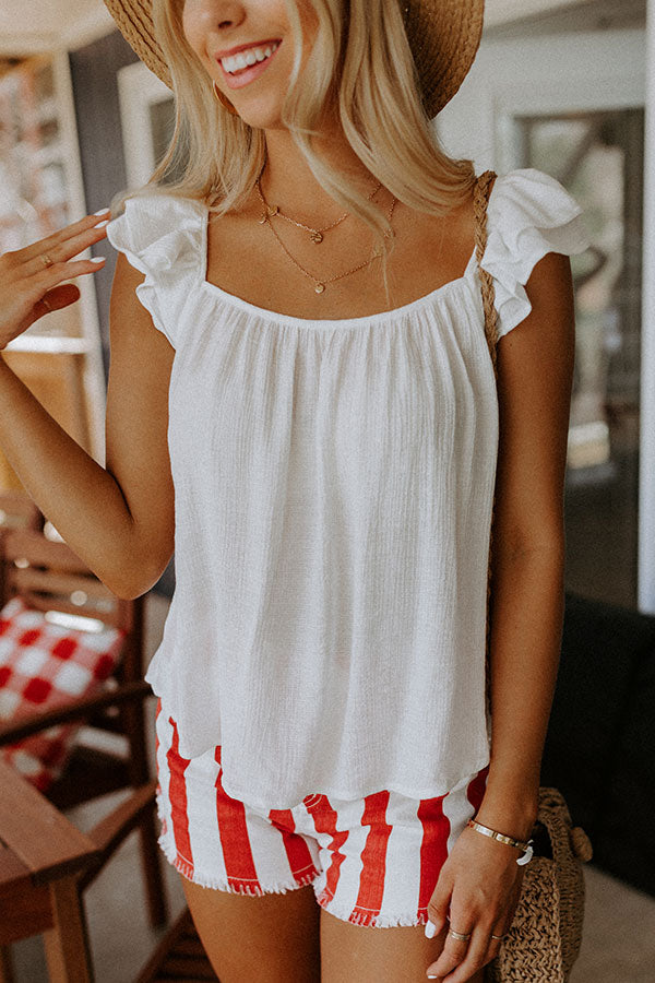 Cutie Pie Shift Top In White