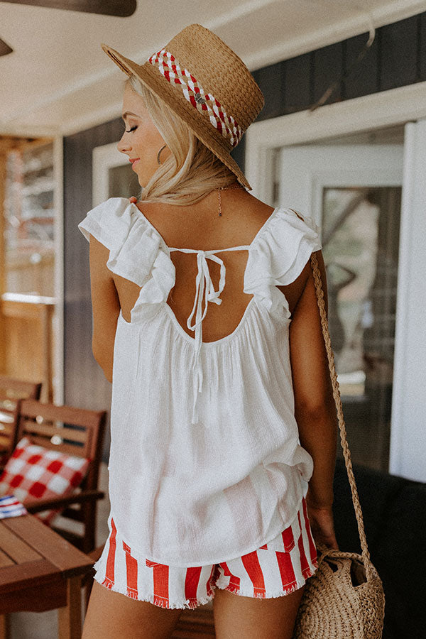Cutie Pie Shift Top In White