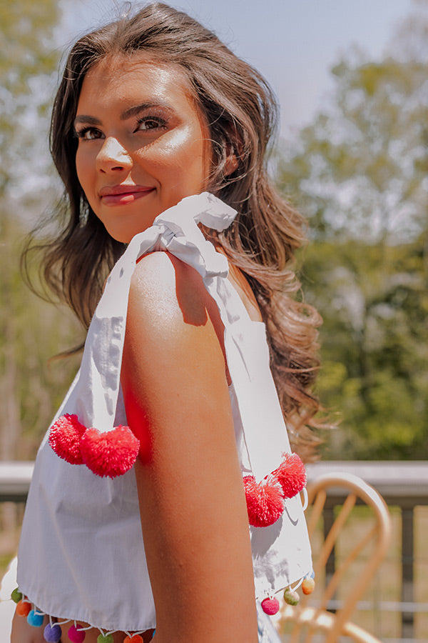 Music Festival Pom Pom Top