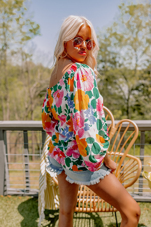 Gramercy Garden Off Shoulder Top in Pink